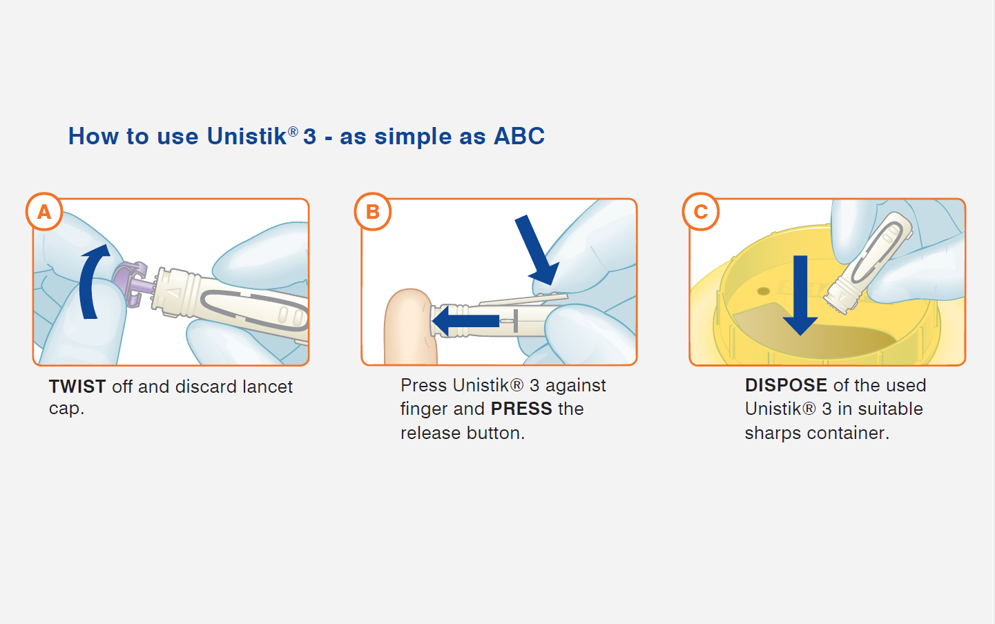 Owen Mumford Unistik Comfort Safety Lancets (28G) 100’s Box