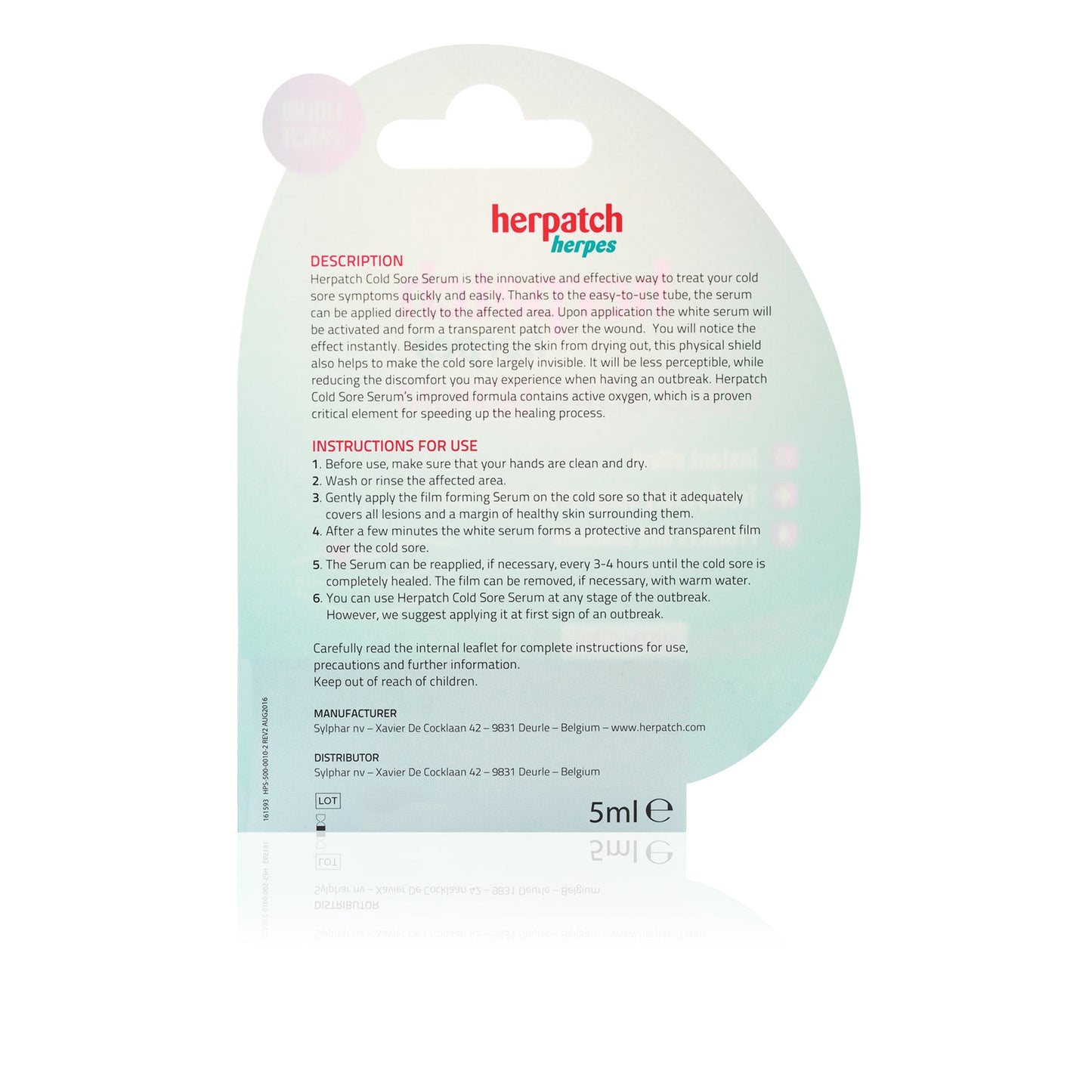 Herpatch Herpes Cold Sore Serum 5ml