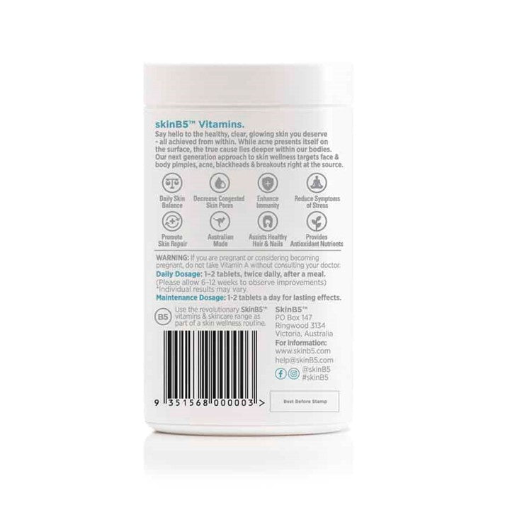SkinB5 Extra Strength Acne Control Tablets 120's