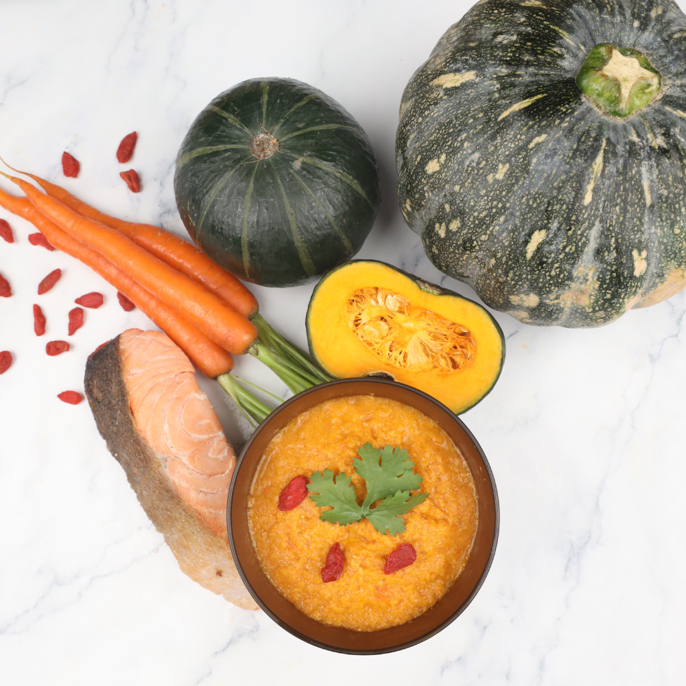 Deliciously Bib – Salmon Pumpkin with Goji Stew (7 months+)