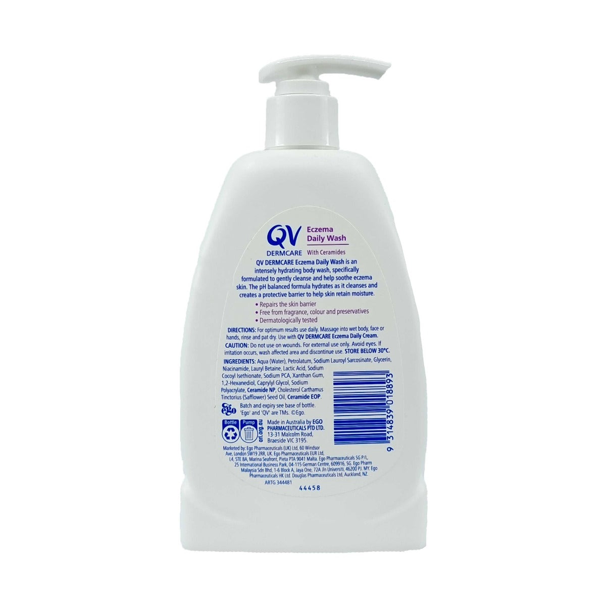 Ego QV Dermcare Eczema Daily Wash With Ceramides 350ml