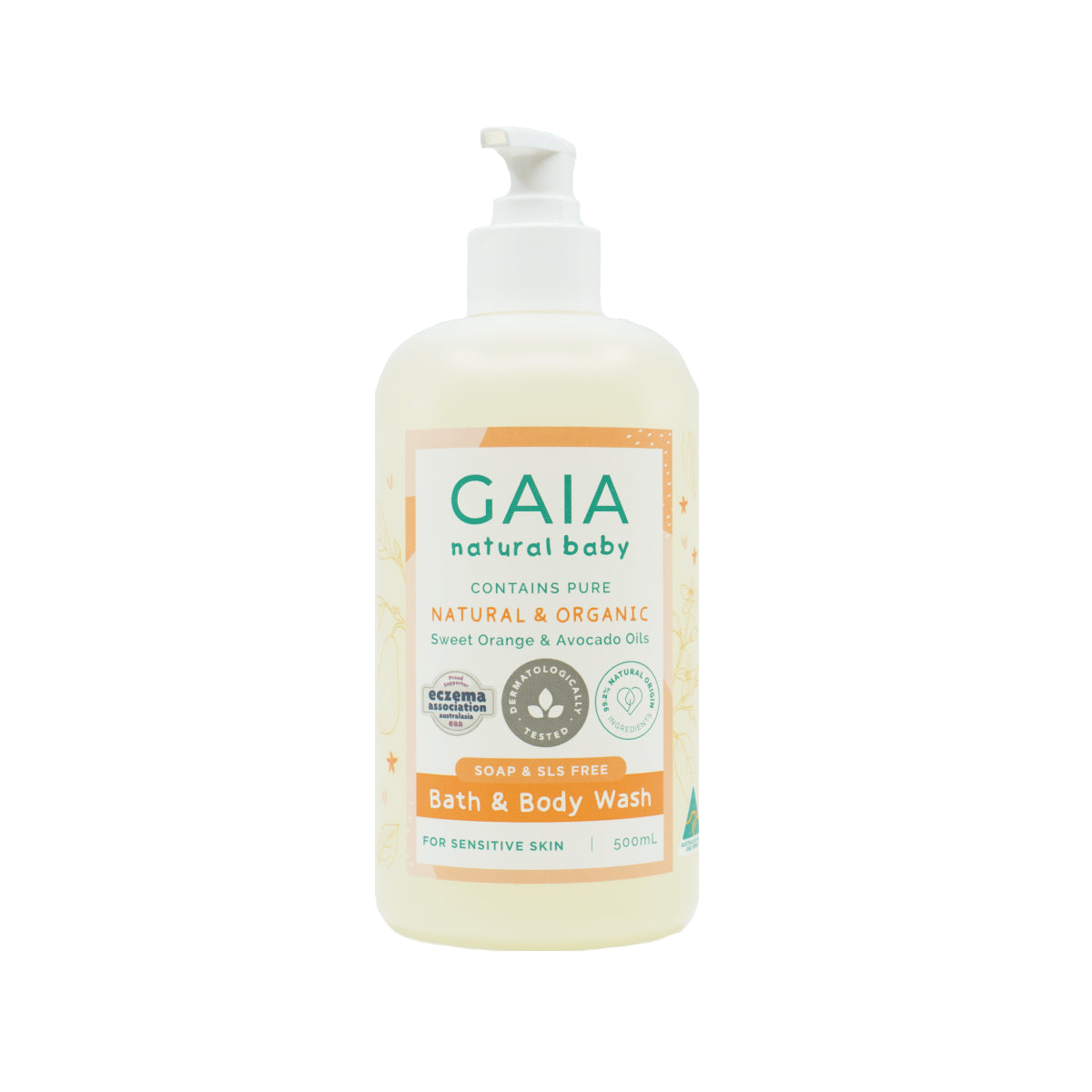 GAIA Natural Baby Bath & Body Wash 500ml