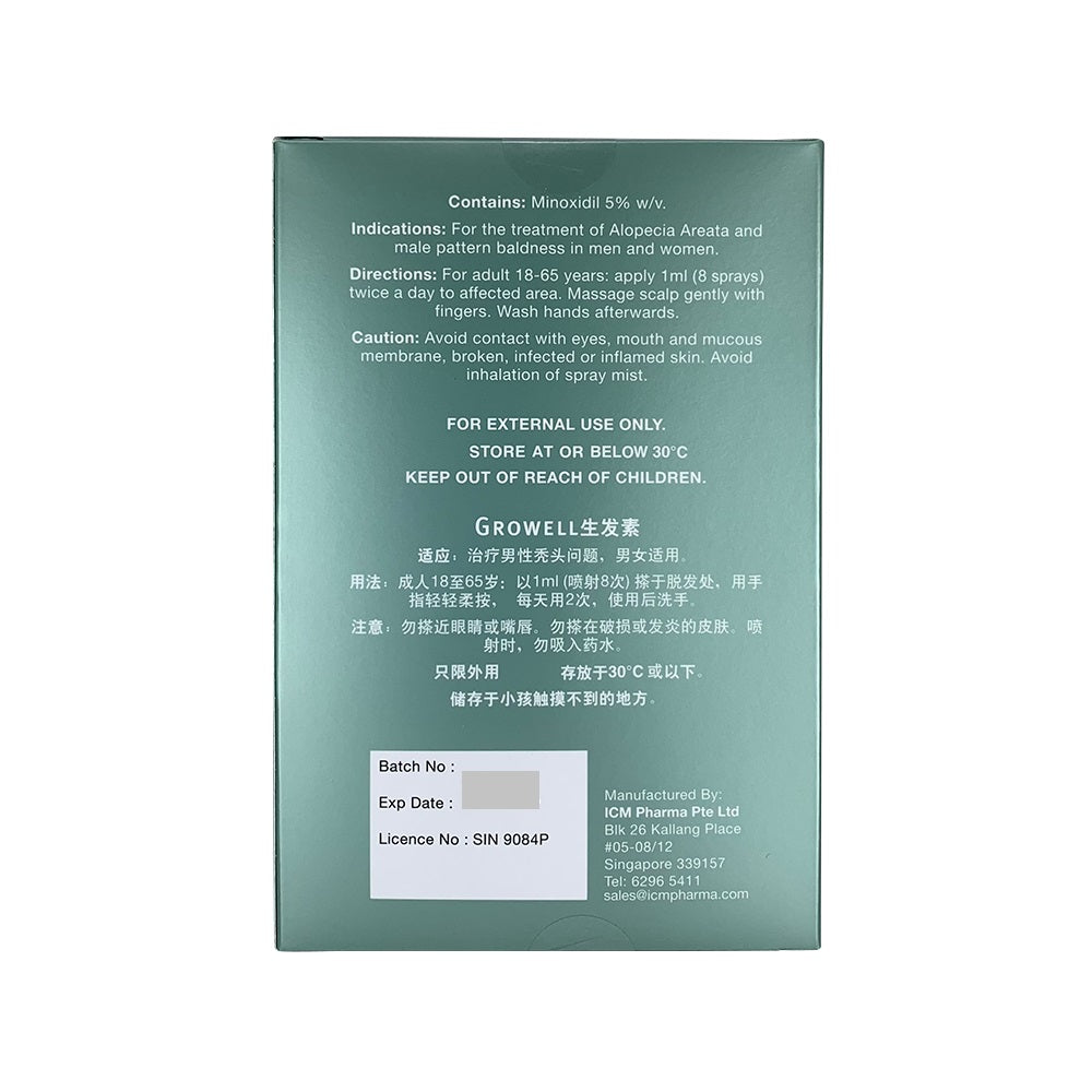 Growell Minoxidil 5% Scalp Lotion 100ml