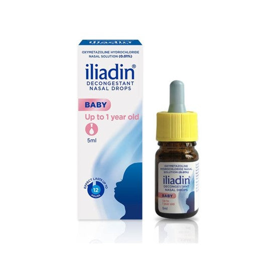 Iliadin Decongestant Nasal Baby Drops 0.01% 5ml