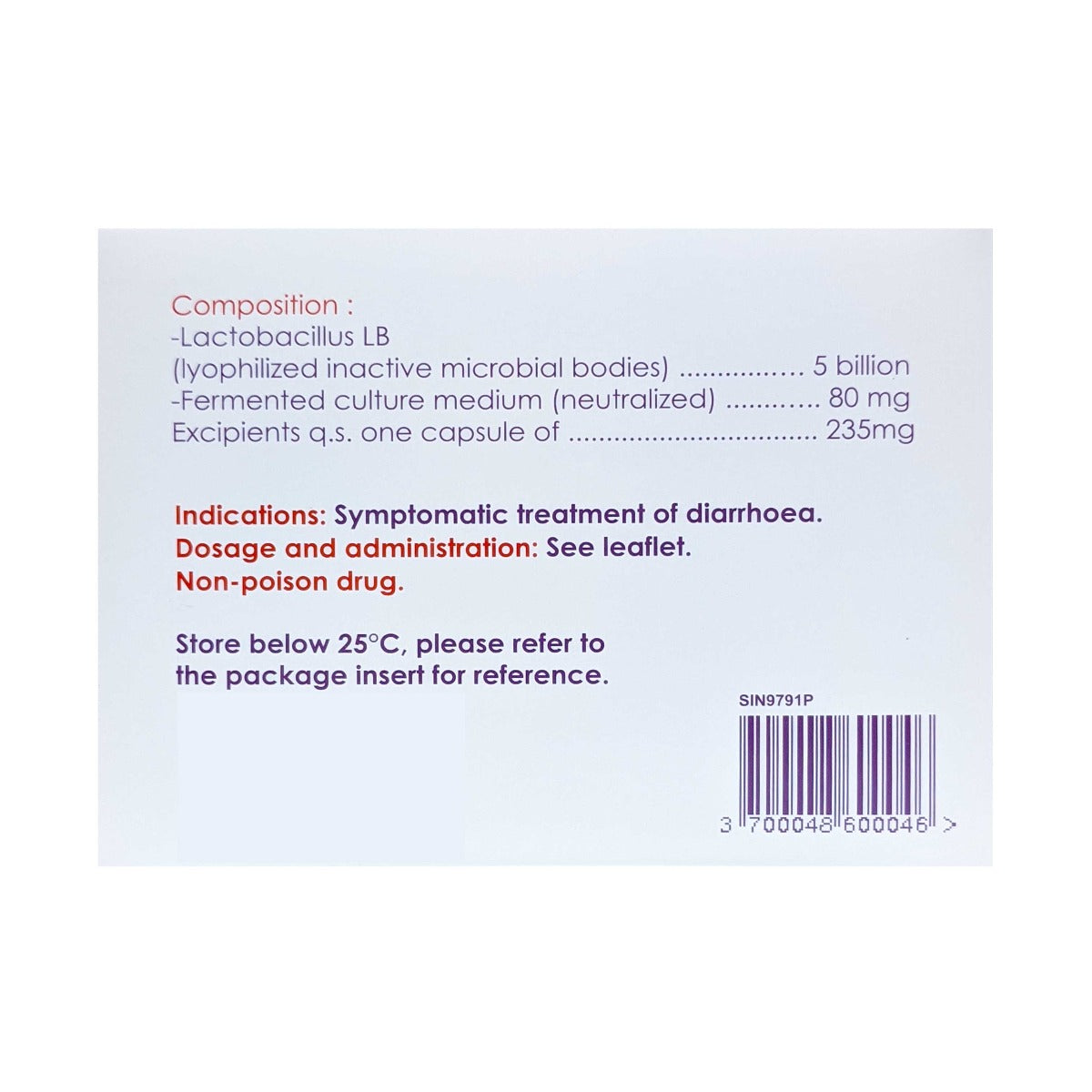 Lacteol Fort Probiotics Capsules 100's
