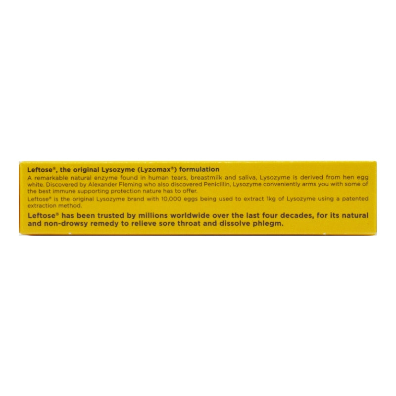 Leftose Max Lozenges Blackcurrant Flavour 16's Side 1