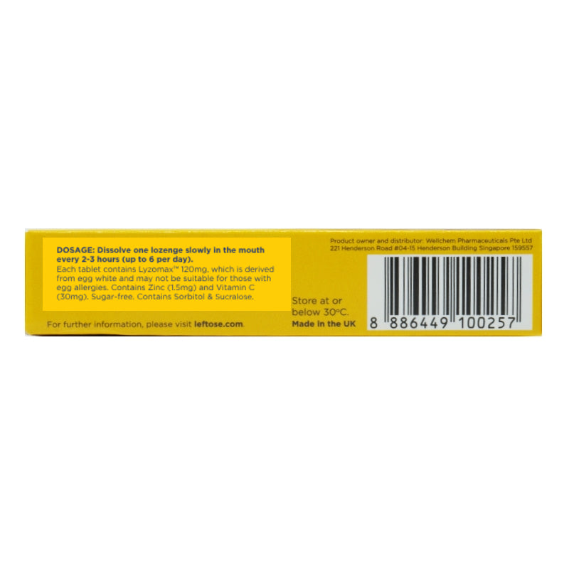 Leftose Max Lozenges Blackcurrant Flavour 16's Side 3