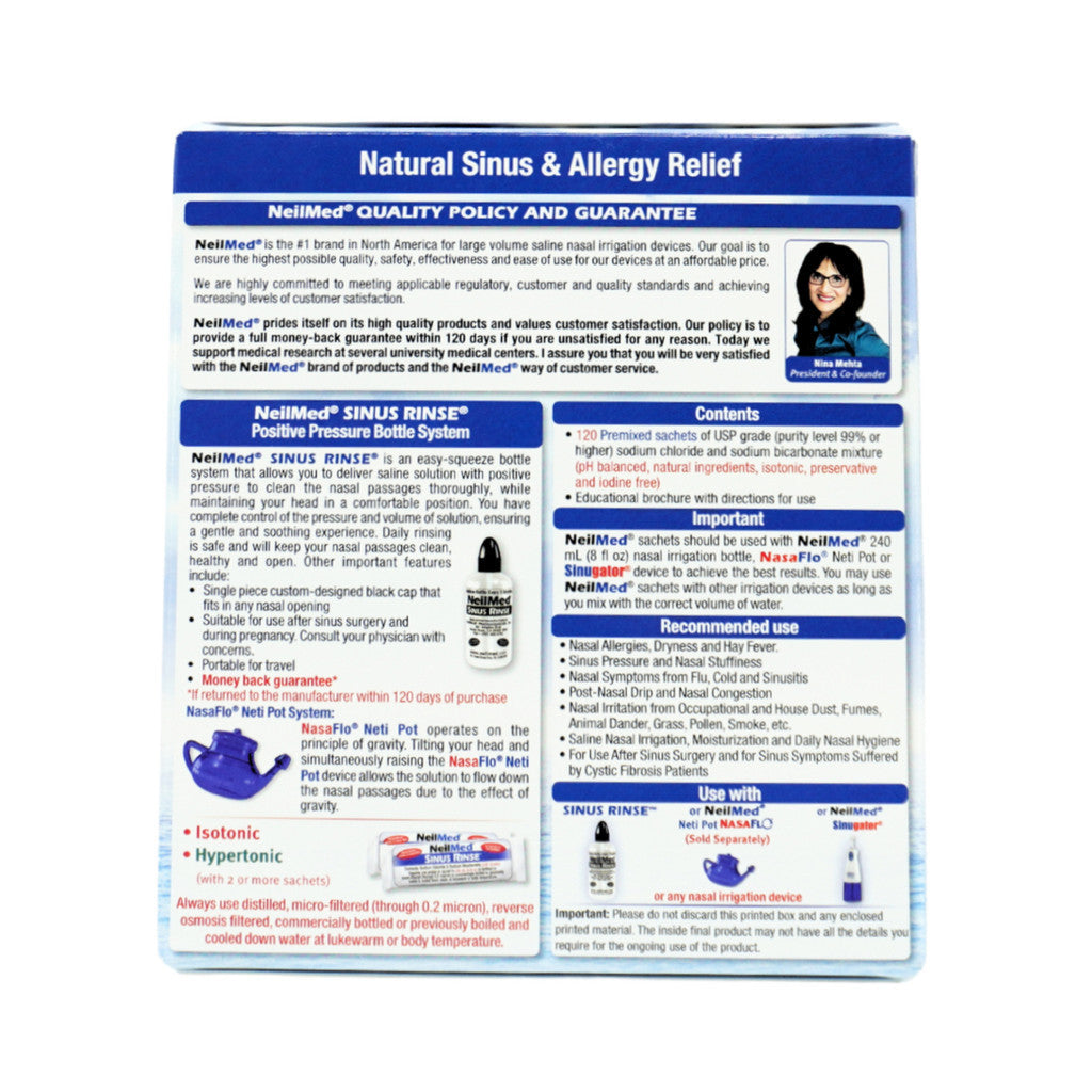 NeilMed Sinus Rinse Premixed Sachets 120's