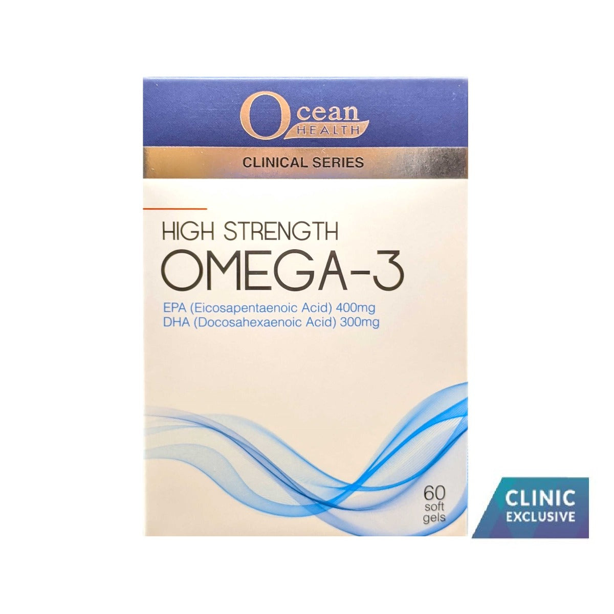Ocean Health High Strength Omega-3 Fish Oil Softgel Supplements With DHA & EPA 60's