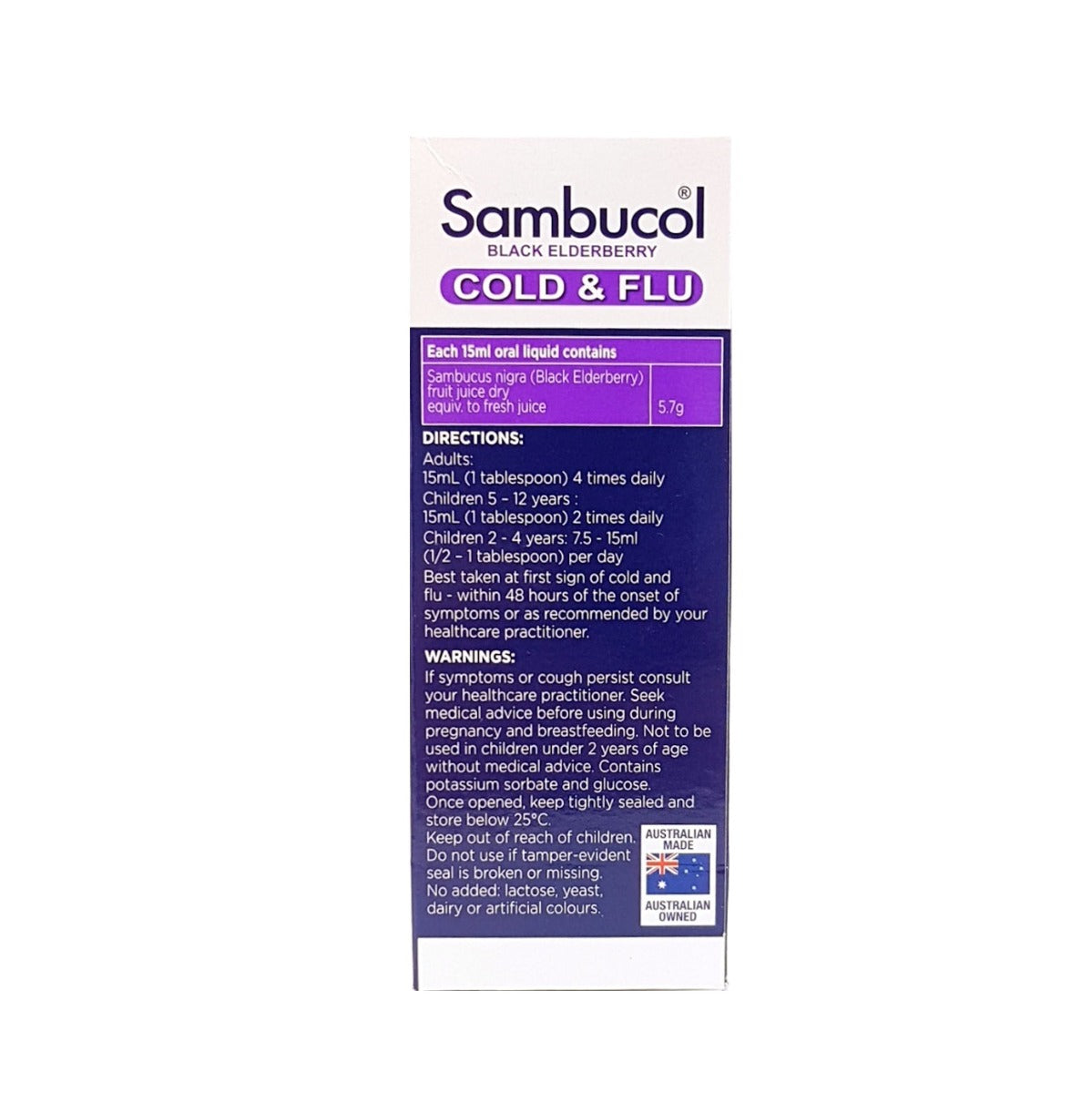 Sambucol Black Elderberry Cold & Flu 120ml