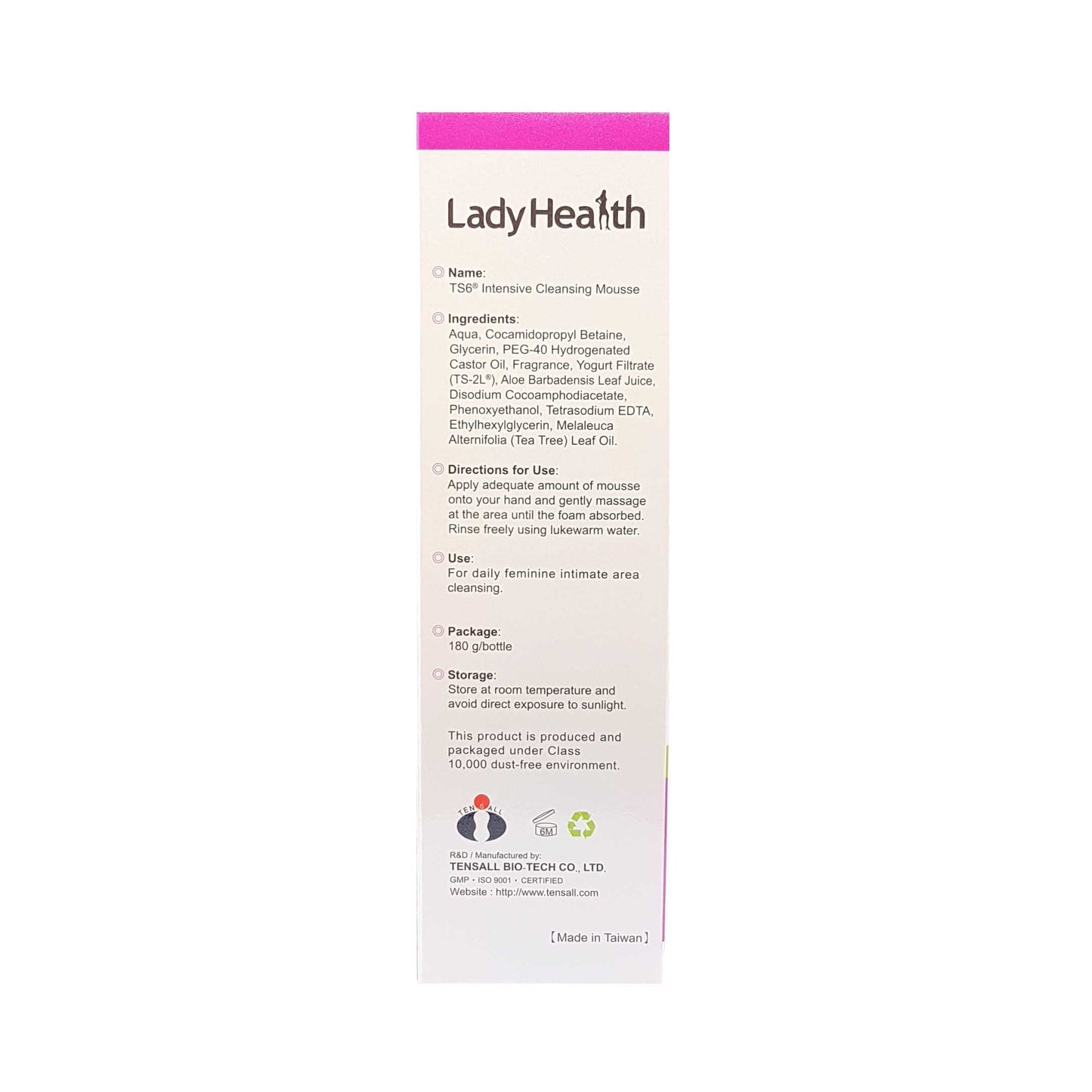 TS6 Intensive Cleansing Mousse 180ml Intimate Feminine Wash With Probiotic Essence