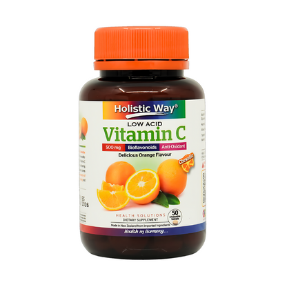 Holistic Way Vitamin C Low Acid Chewable Tablet 50's