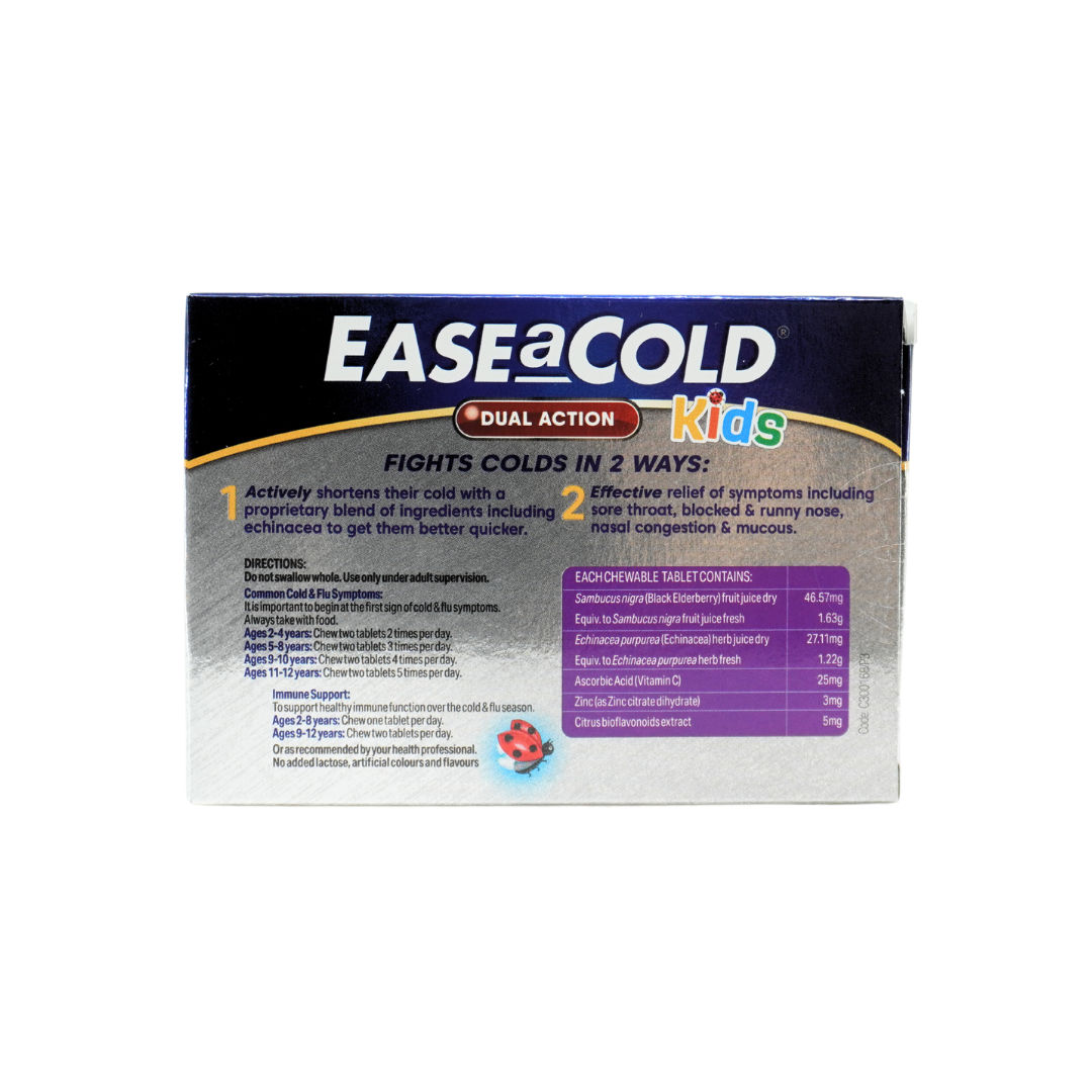 Ease-A-Cold Kids Cold & Flu Chewable Tablets 24's