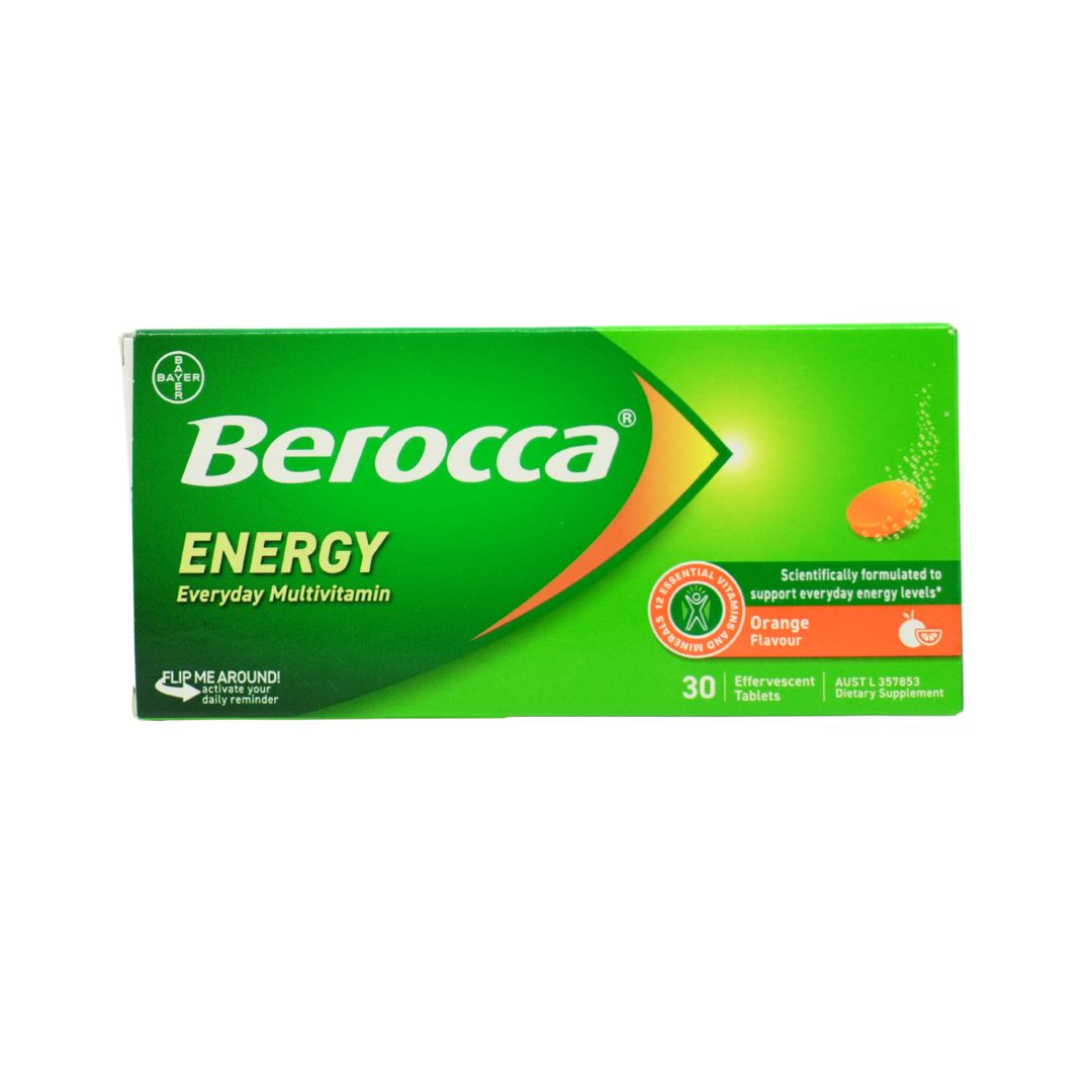 Berocca Energy Orange Flavour Effervescent Tablets 30's