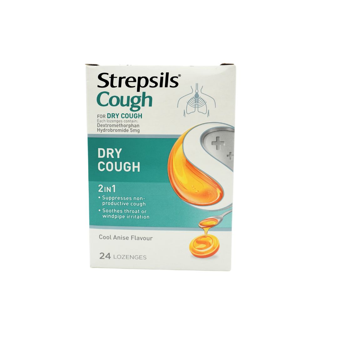Strepsils Dry Cough (Dextromethorphan) 5mg Lozenges 24's