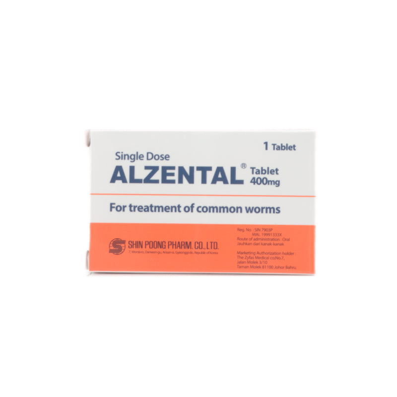 Alzental（阿苯达唑）400毫克片剂1片
