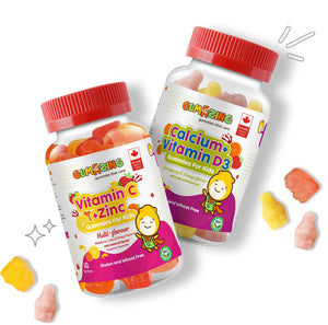 Gumazing Kids Daily Gummy Vitamin Bundle: Calcium + Vitamin D3, Vitamin C + Zinc, 60's Each