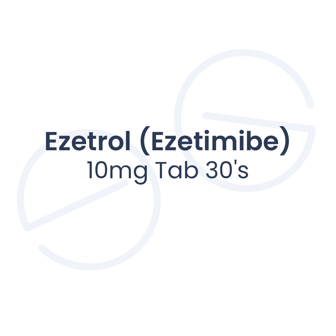 Ezetrol (Ezetimibe) 10mg Tab 30's