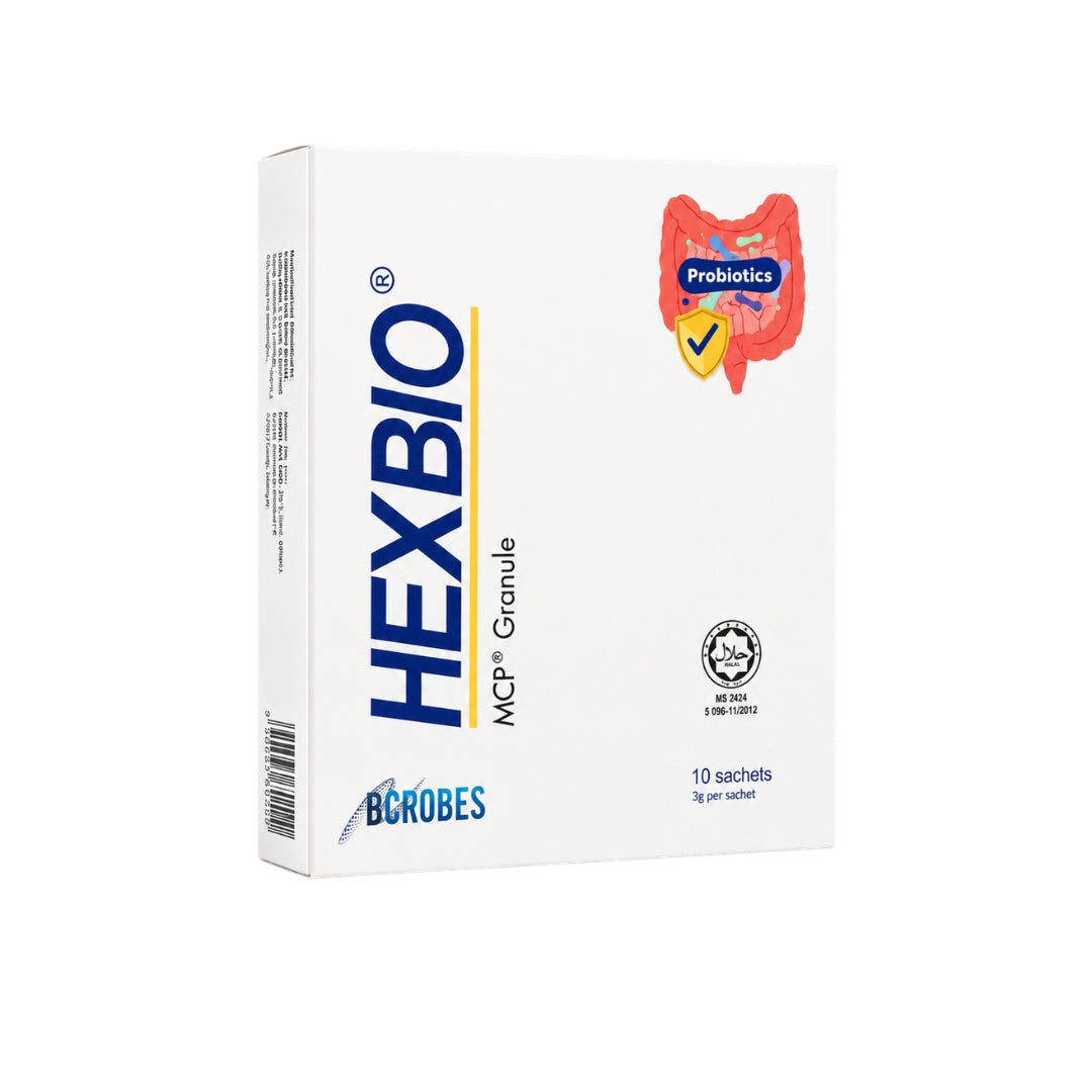 Hexbio益生菌MCP颗粒袋装，3克，10袋装。