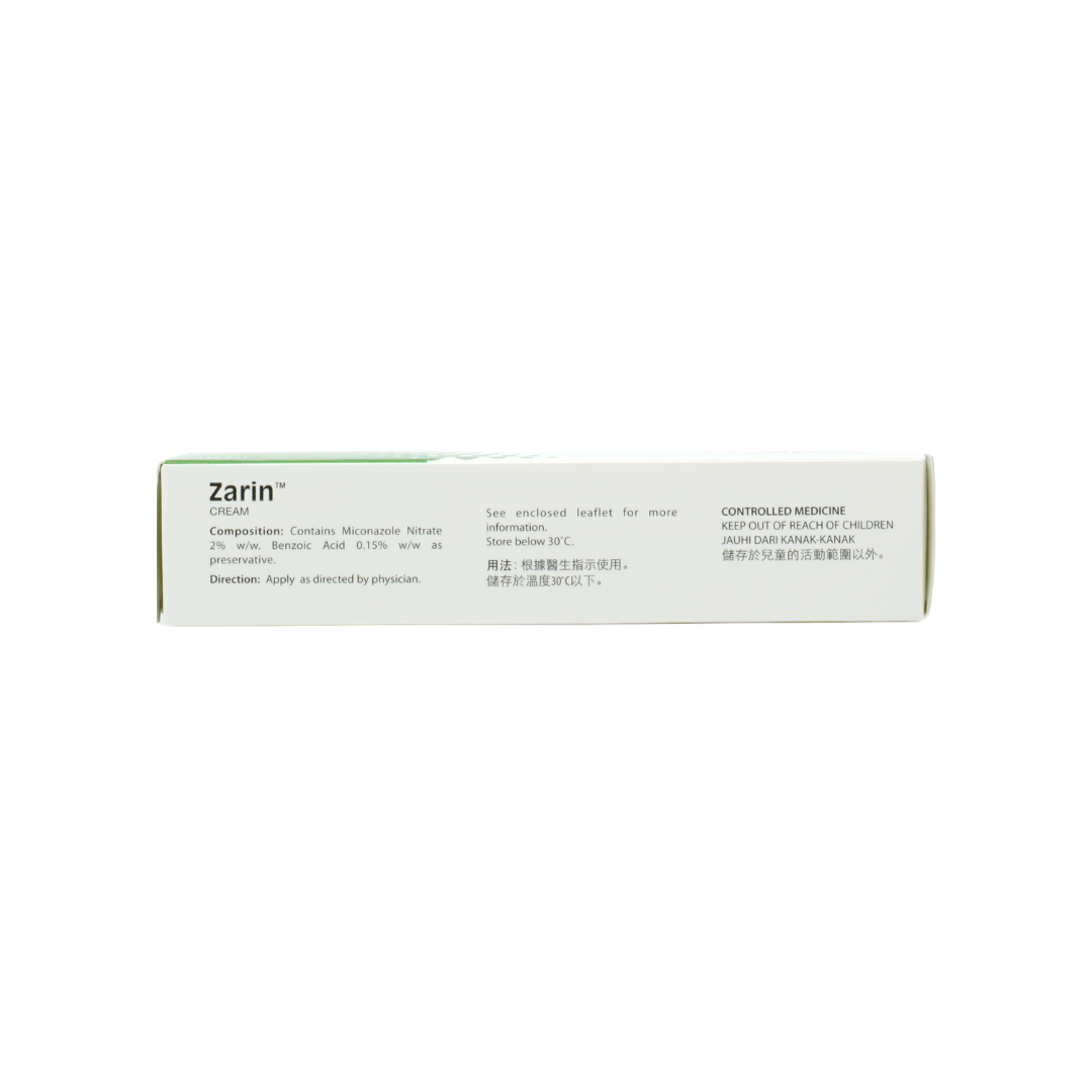 Zarin (Miconazole Nitrate) 2% Cream 15g