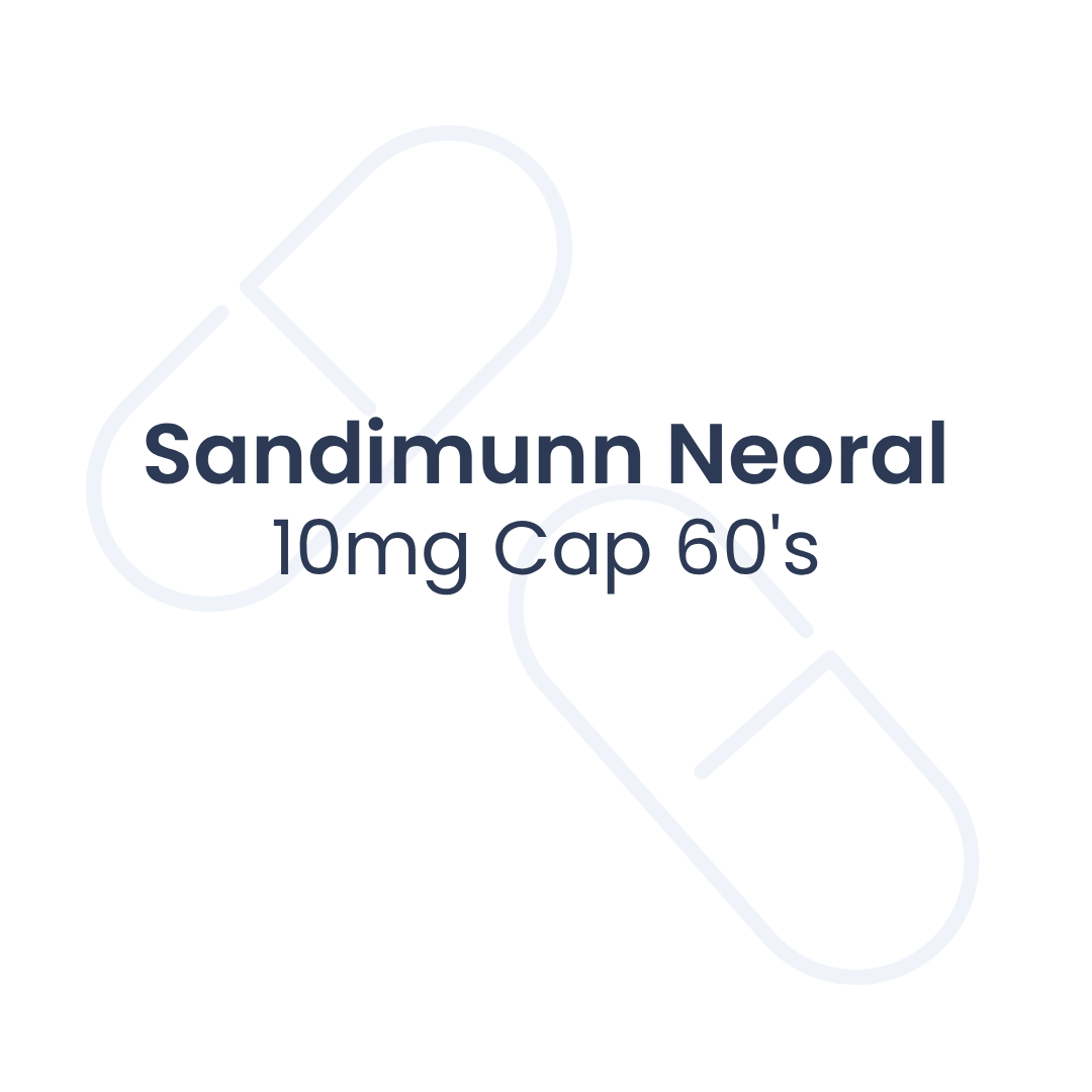Sandimunn Neoral (Ciclosporin) 10mg Capsules 60's
