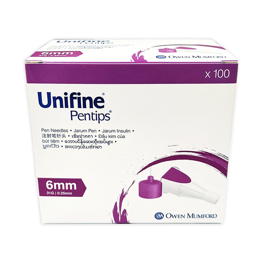 Owen Mumford Unifine Pentips Pen Needles (6mm 31G) 100’s Box