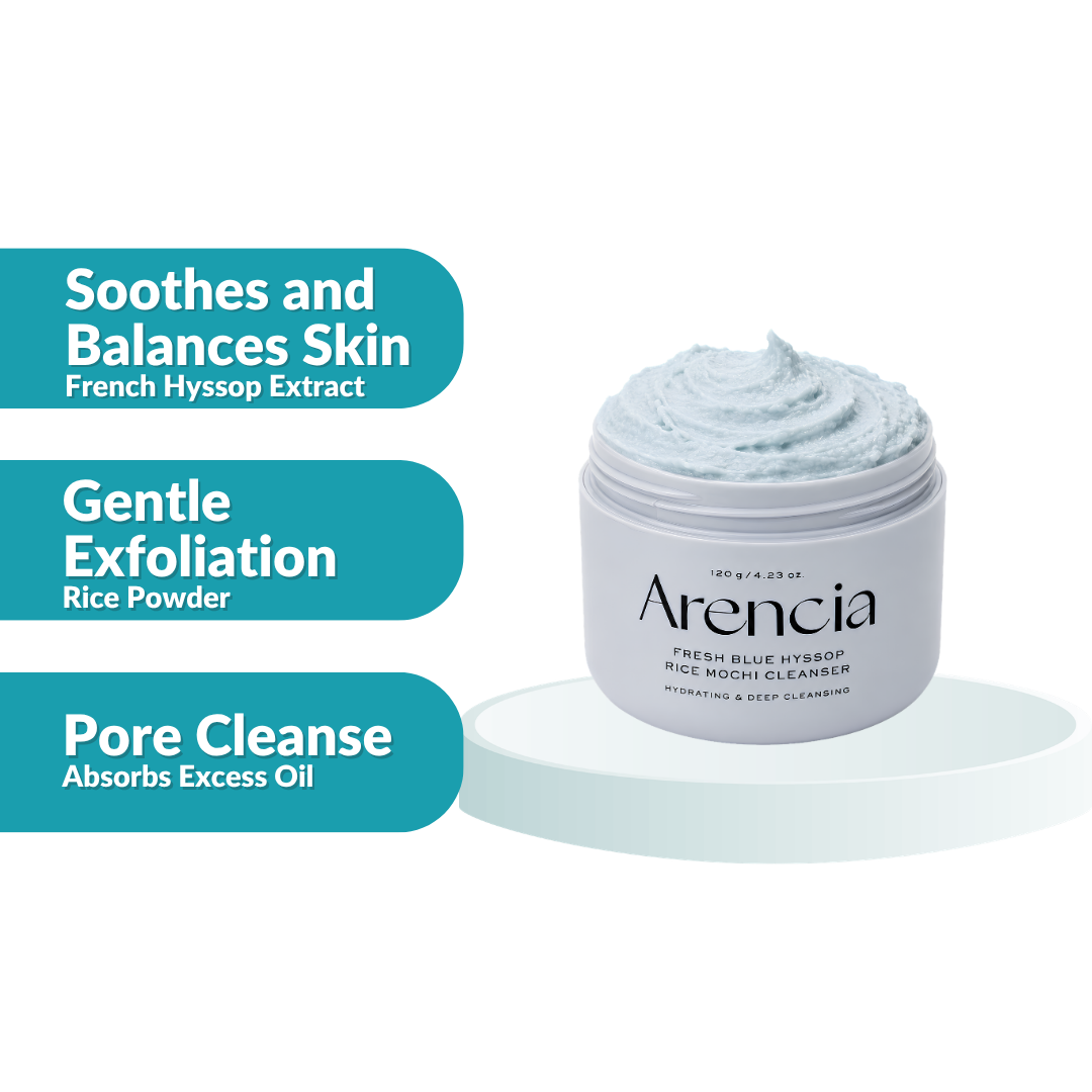 Arencia Blue Hyssop+ Rice Mochi Cleanser 120G