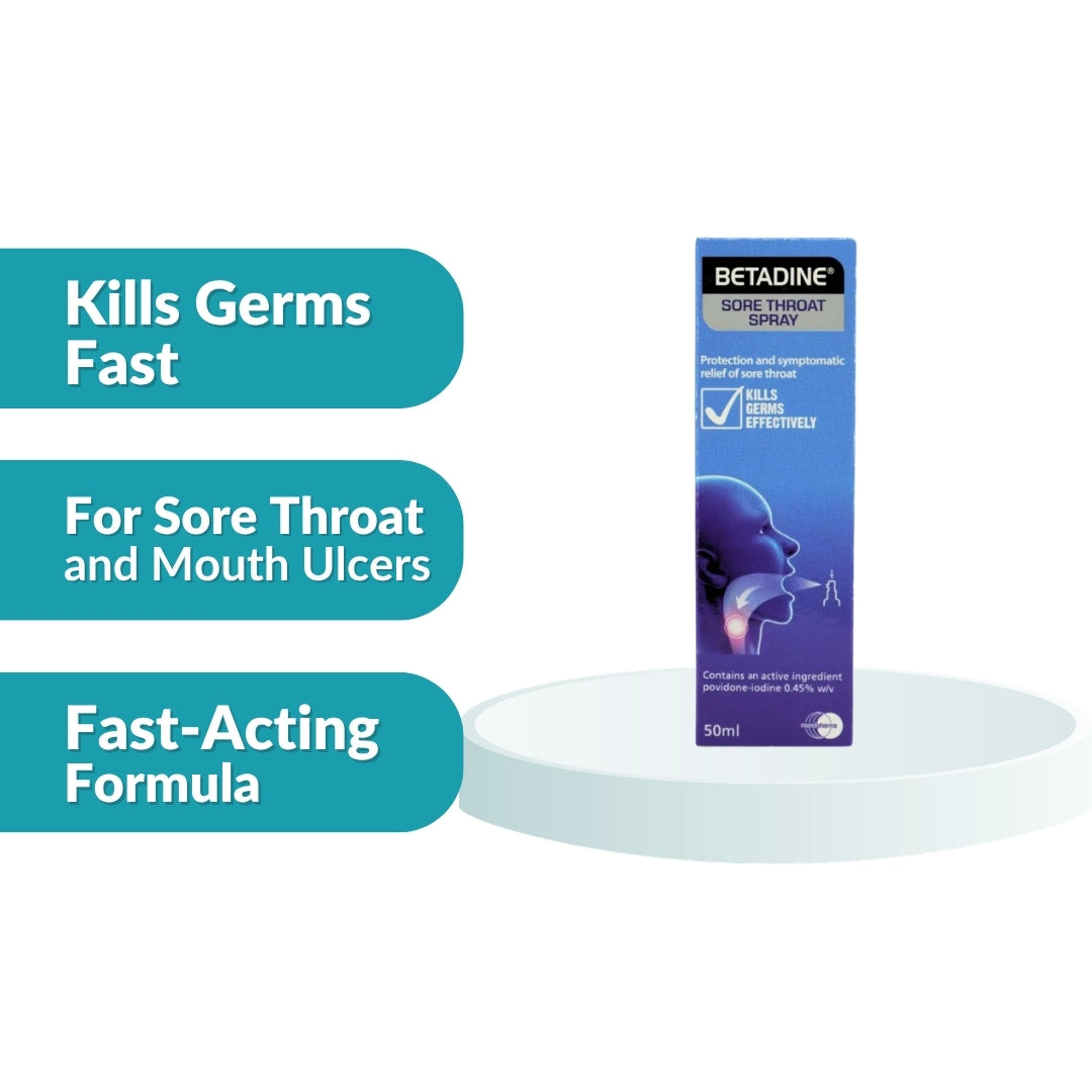 Betadine 0.45% Throat Spray 50ml 1's