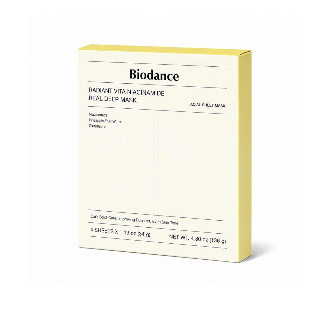Biodance Radiant Vita Niacinamide Real Deep Mask 34G 4'S