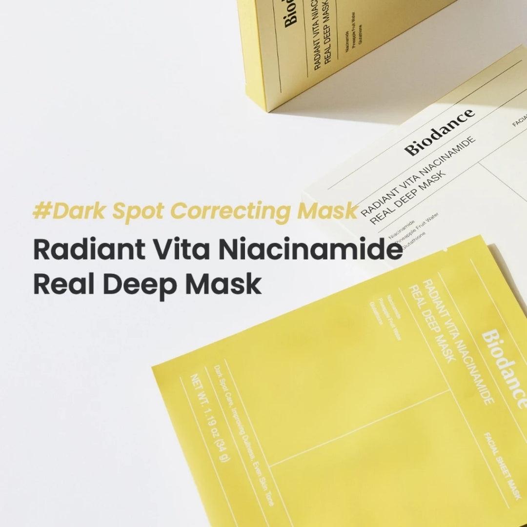 Biodance Radiant Vita Niacinamide Real Deep Mask 34G 4'S