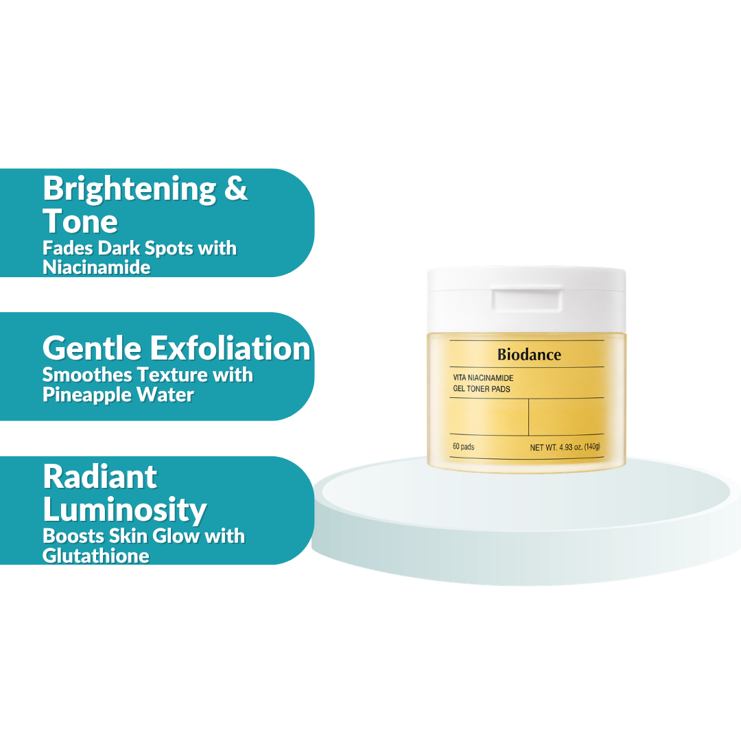 Biodance Vita Niacinamide Gel Toner Pads 60'S