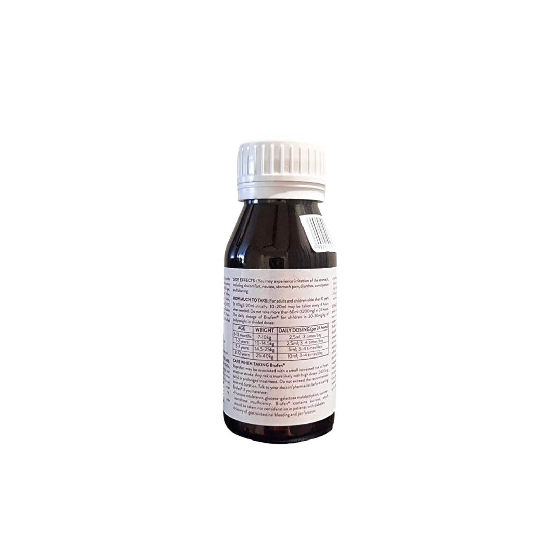 Ibuprofen (Brufen) 100mg/5ml Syrup 60ml 1's