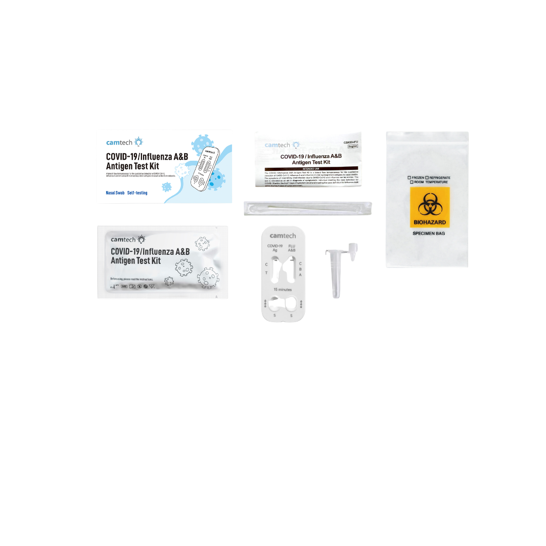CamTech Covid Influenza A/B Test Kit 1's