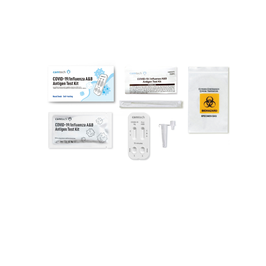 CamTech Covid Influenza A/B Test Kit 5's
