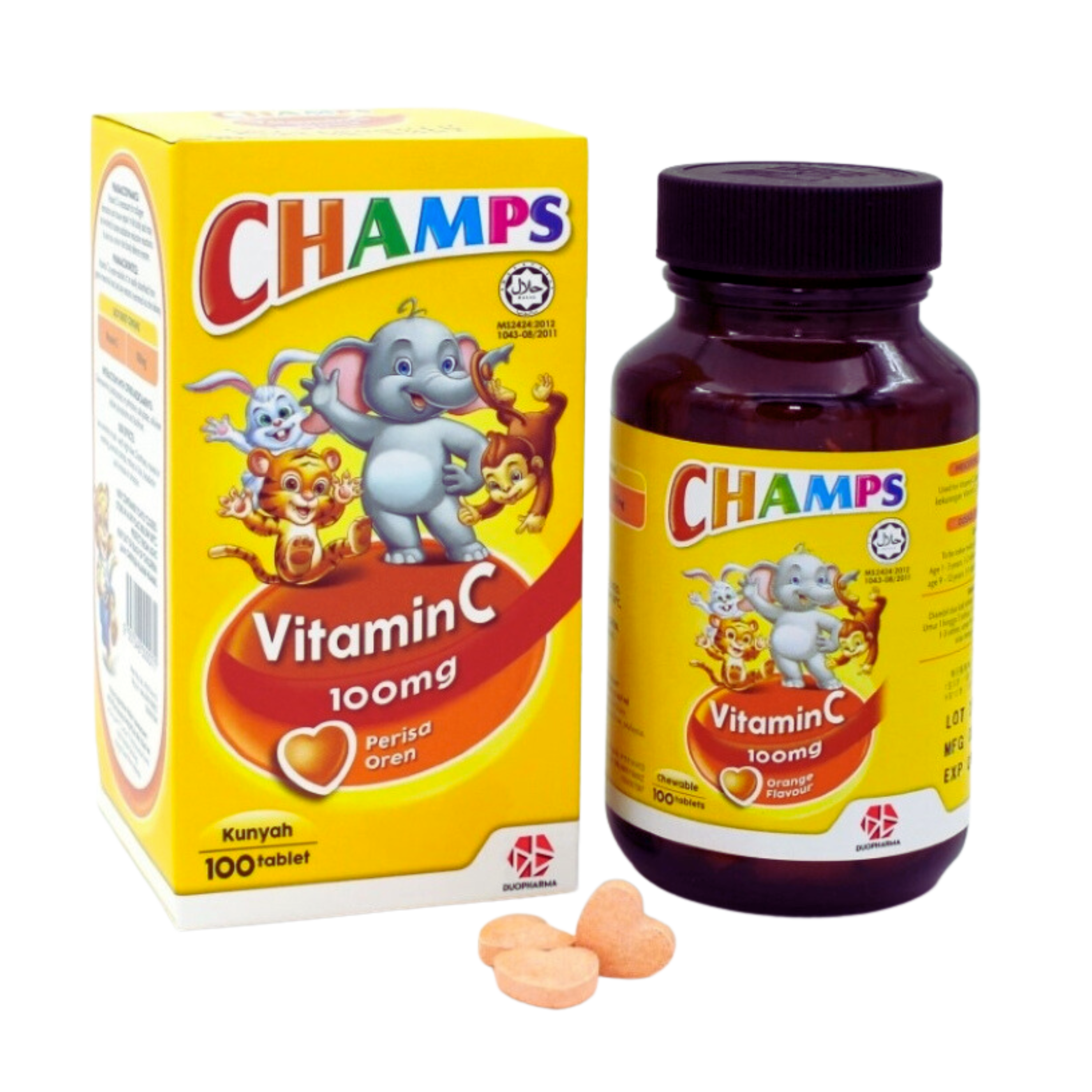 CHAMPS Vitamin C 100mg Orange 100'S