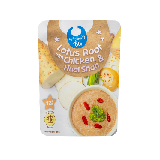 Deliciously Bib – Lotus Root with Chicken & Huai Shan (12 months+)