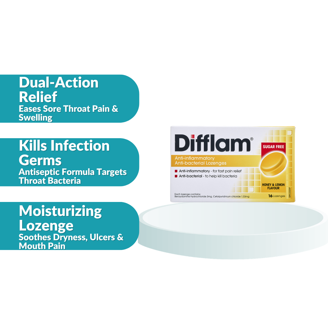 Difflam 抗菌润喉糖 - 桉树薄荷味 16 片