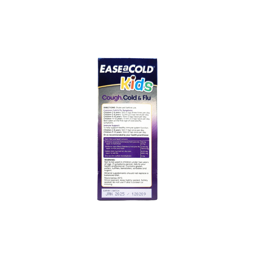 Ease-A-Cold Kids Cough, Cold & Flu Relief Syrup 180ml 1's