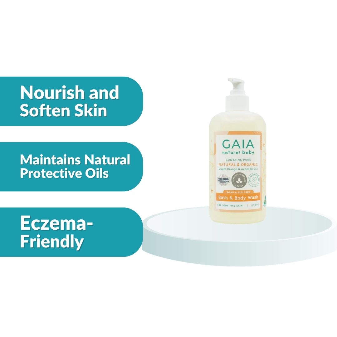 GAIA Natural Baby Bath & Body Wash 500ml 1's
