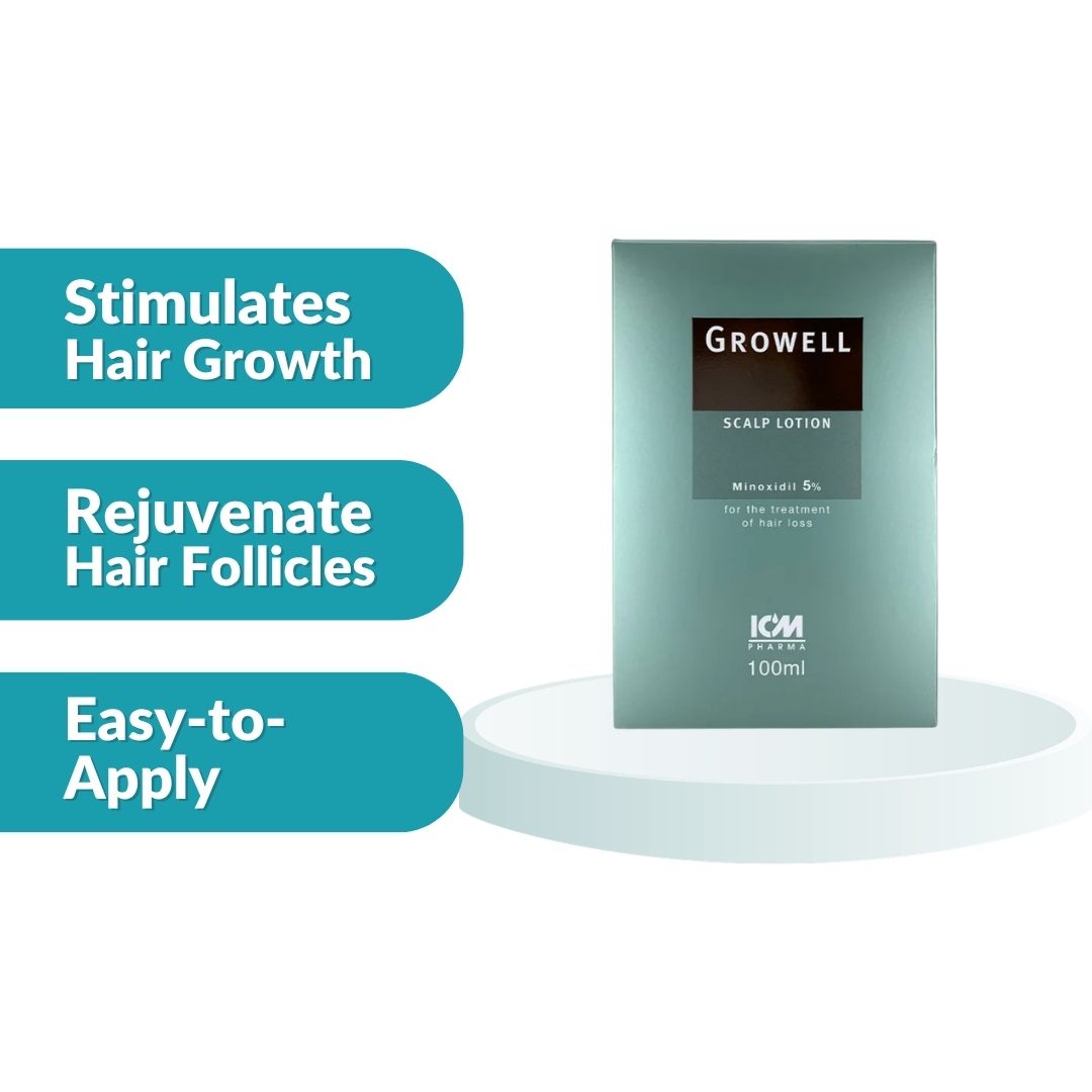 Growell (Minoxidil) 5% Scalp Lotion 100ml 1's