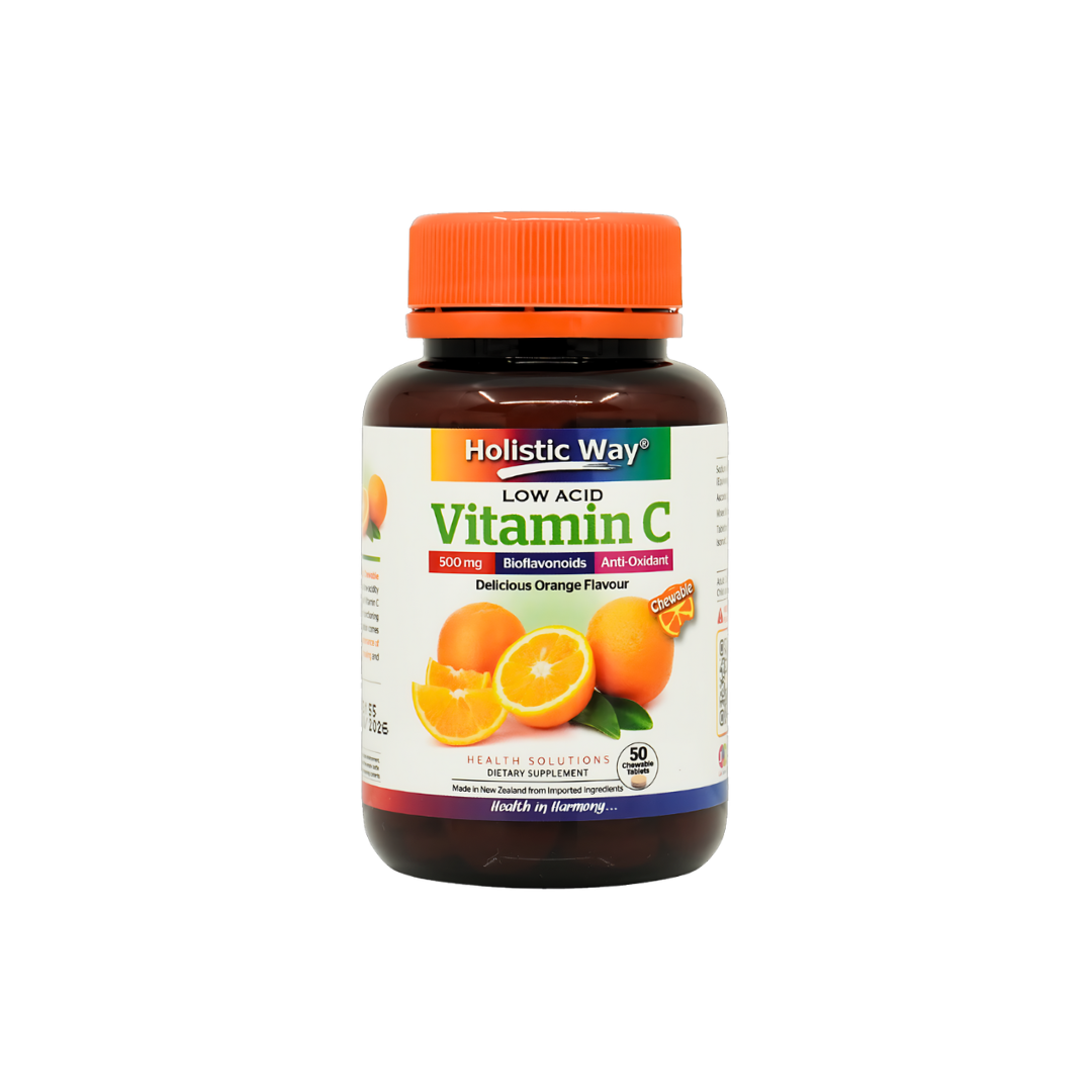 Holistic Way Vitamin C Low Acid Chewable Tablet 50's