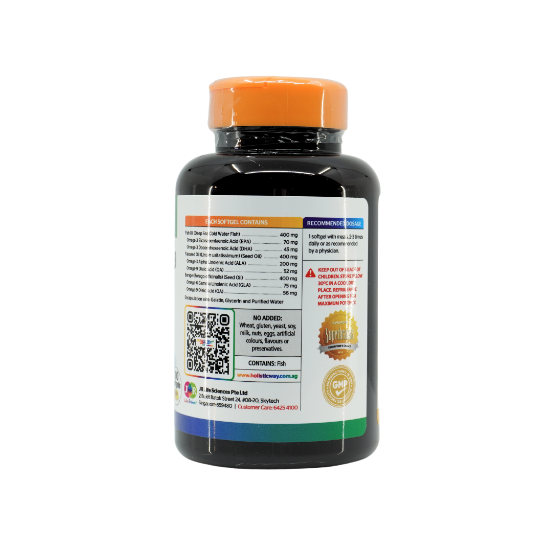 Holistic Way Omega 3-6-9 1200毫克软胶囊 100粒