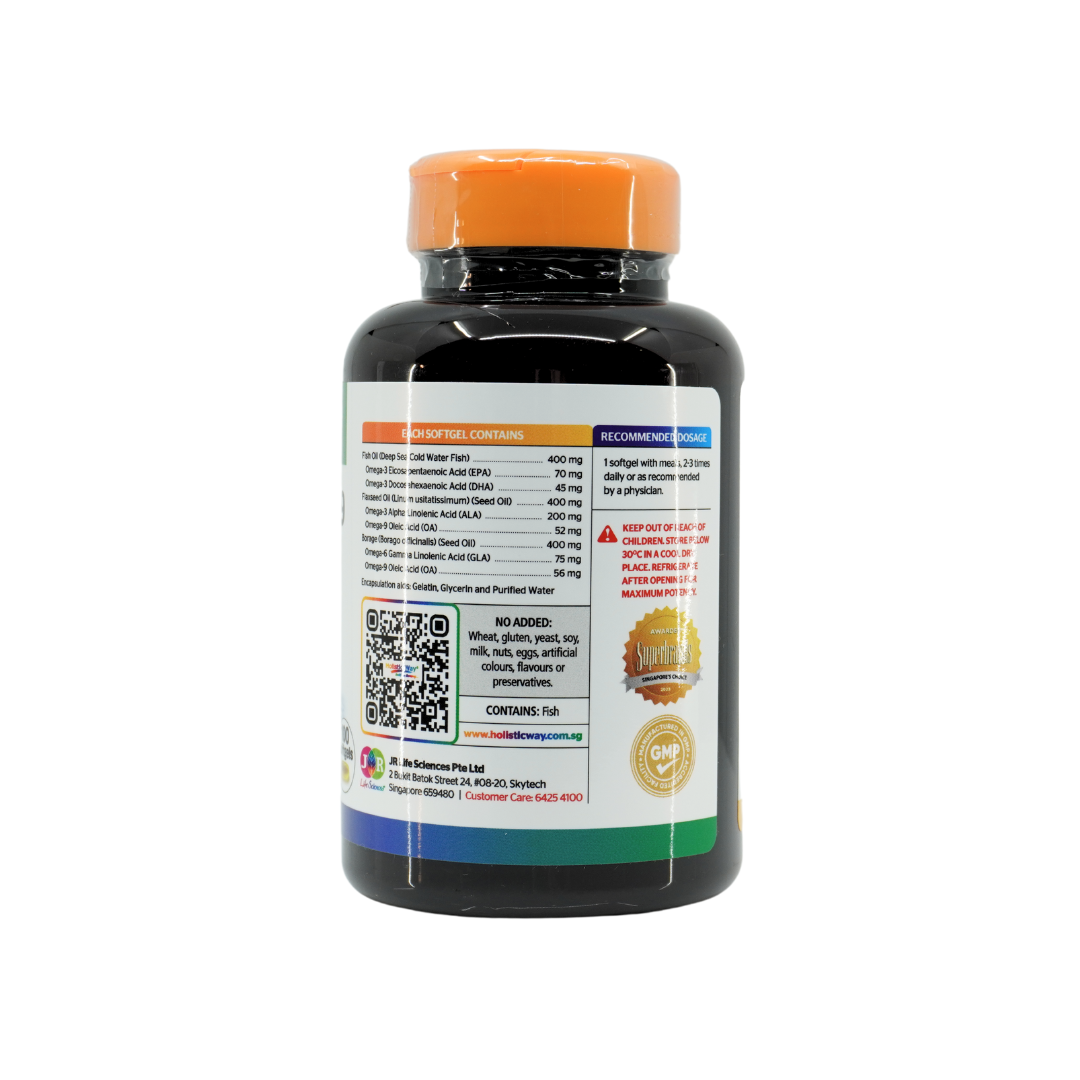 Holistic Way Omega 3-6-9 1200 毫克软胶囊 100 粒