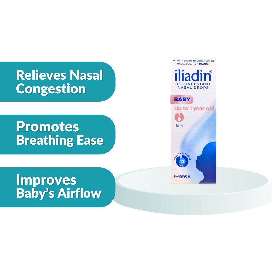 Iliadin (Oxymetazoline) Decongestant Nasal Baby Drops 0.01% 5ml 1's