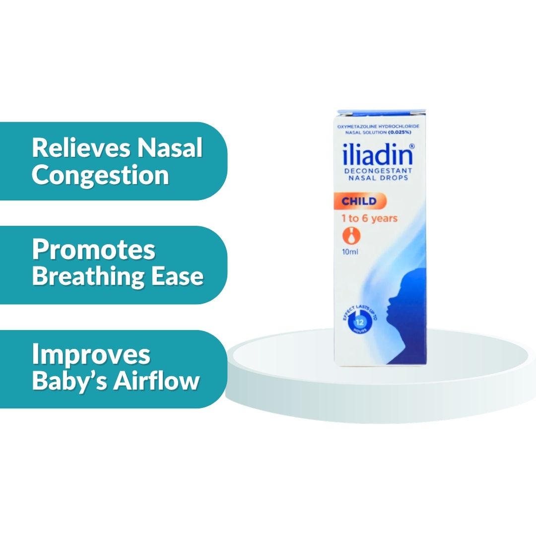 Iliadin (Oxymetazoline) Decongestant Nasal Child Drops 0.025% 10ml 1's