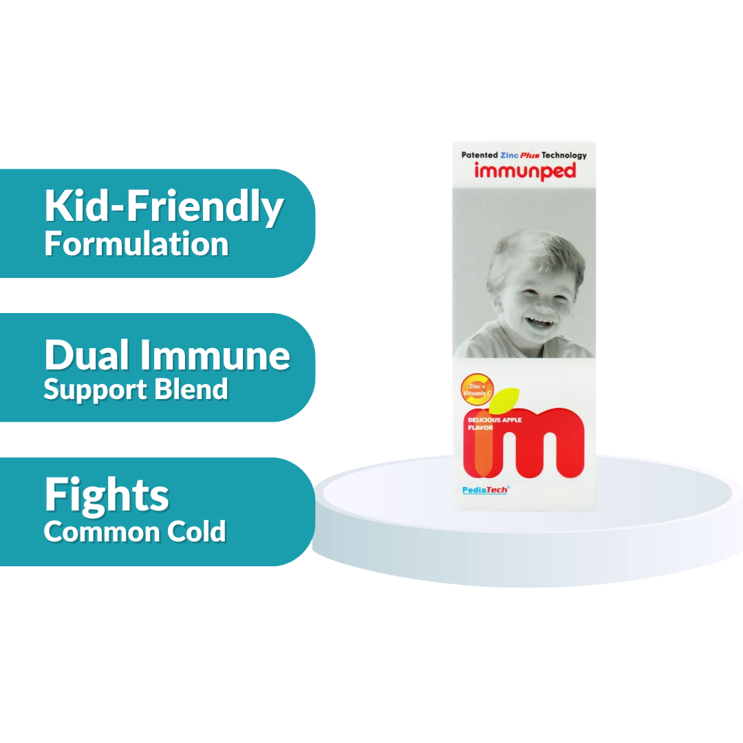 Immunped 60ml - Patented Zinc + Vitamin C Syrup 1's
