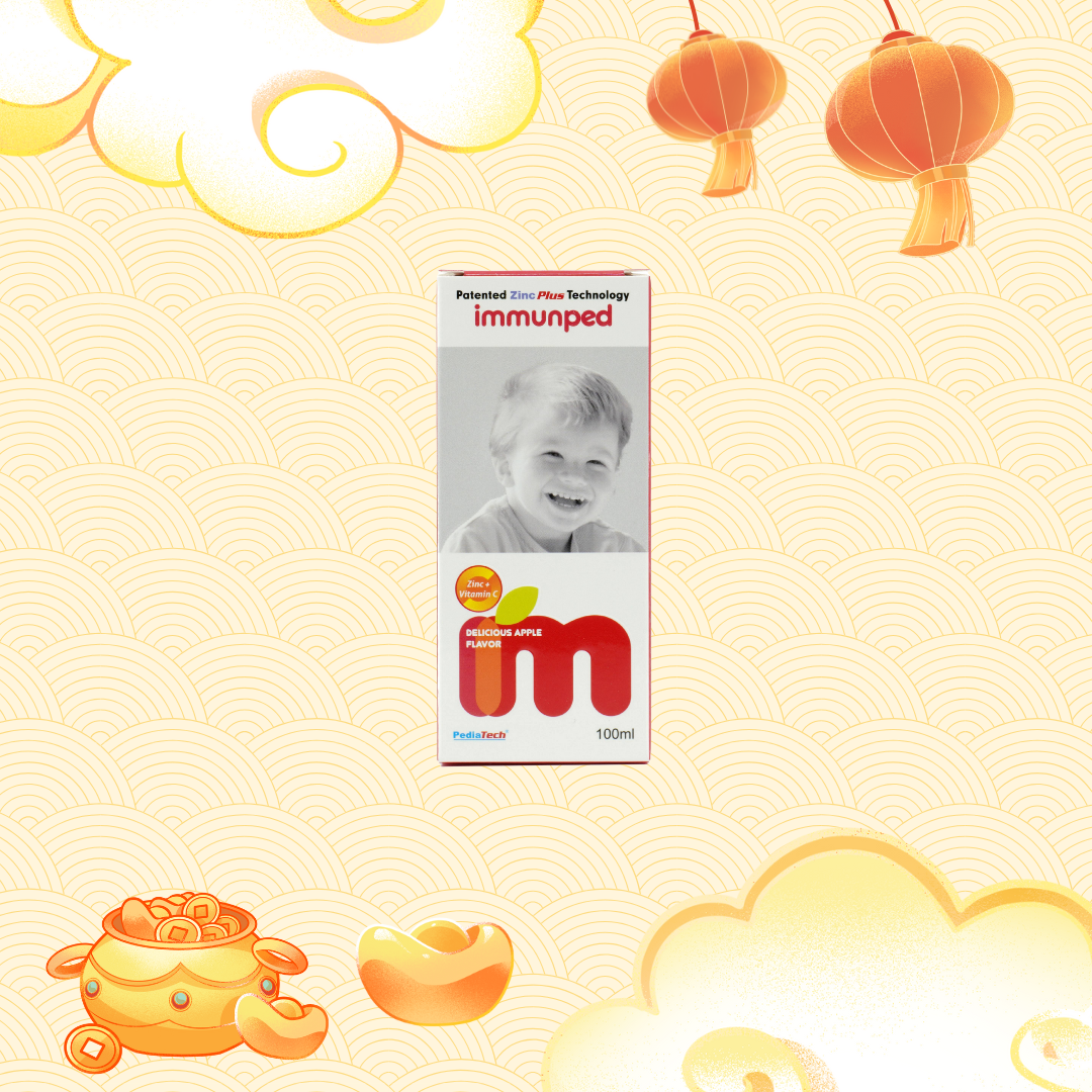 Immunped 100ml - Patented Zinc + Vitamin C Syrup [Upsized Version] 1's