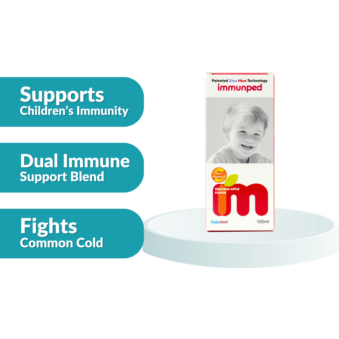 Immunped 100ml - Patented Zinc + Vitamin C Syrup [Upsized Version] 1's