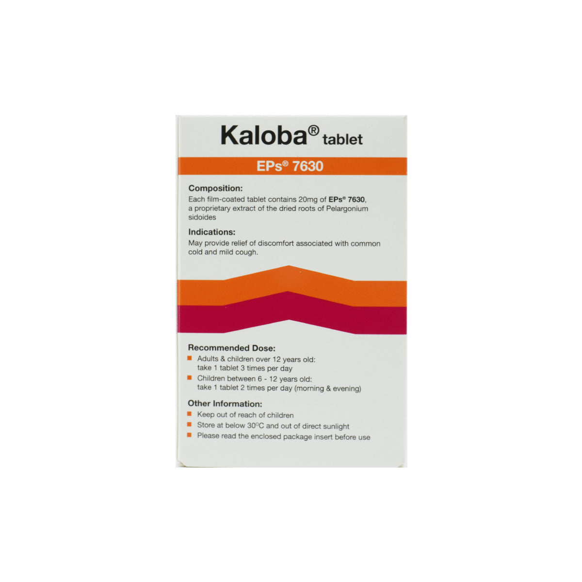 Kaloba 20毫克片剂 21片