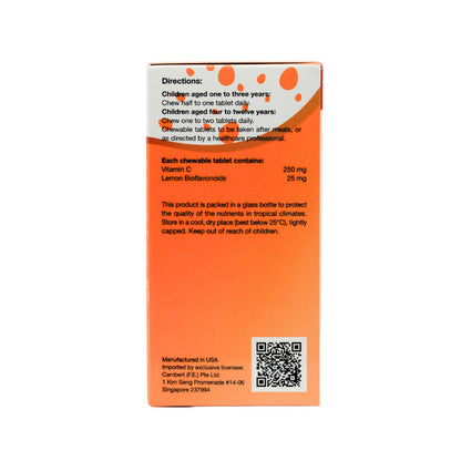 Kordel's Kid's Vitamin C 250mg + Bioflavonoids Chewable Tablet 60's